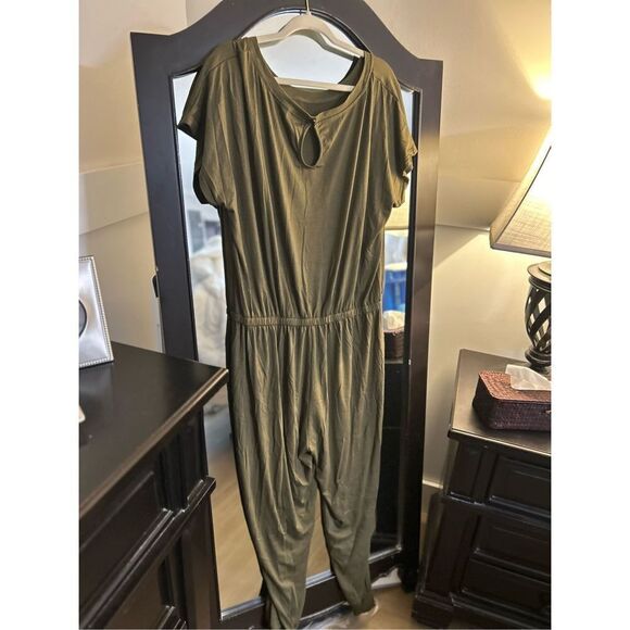 NEW Loose Off Shoulder Elastic Waist Stretchy Long Jumpsuit 2X - Picture 2 of 7